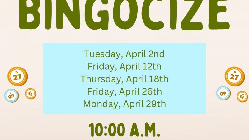 Bingocize april dates