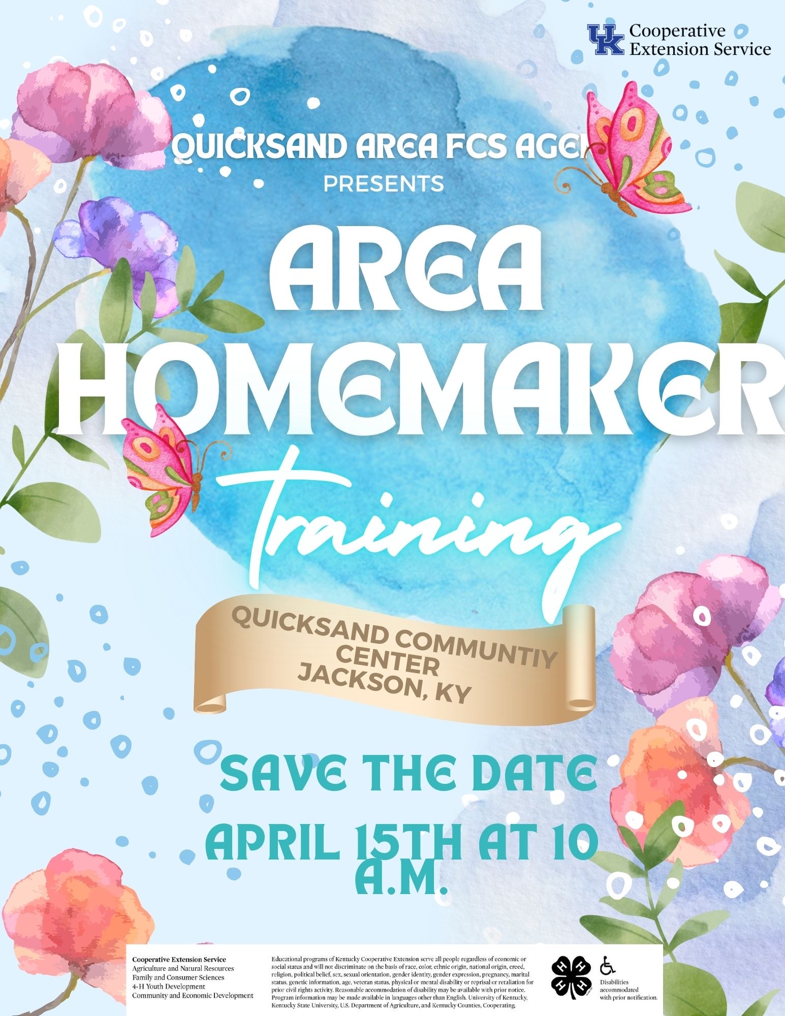 Quicksand area homemaker training