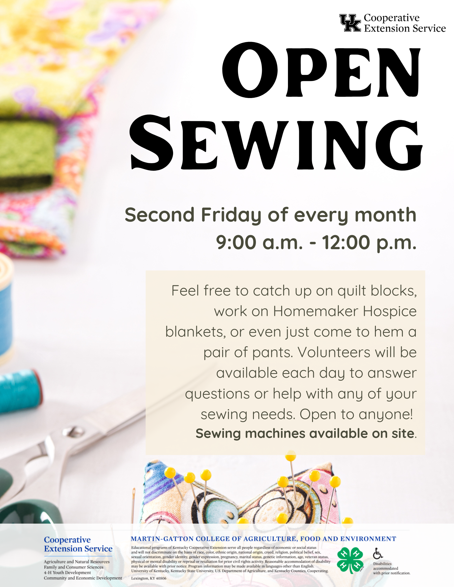 open sewing